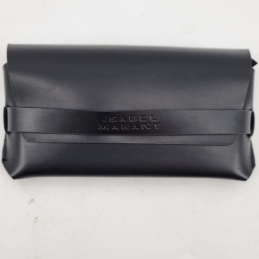 Isabel Marant Black Sunglasses Case Sleek Minimalist Design and Cleaning Cloth